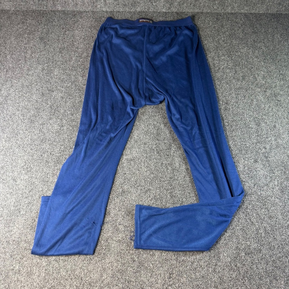 Patagonia Capilene Mens Large Blue Base Layer Thermal Pants Made in USA